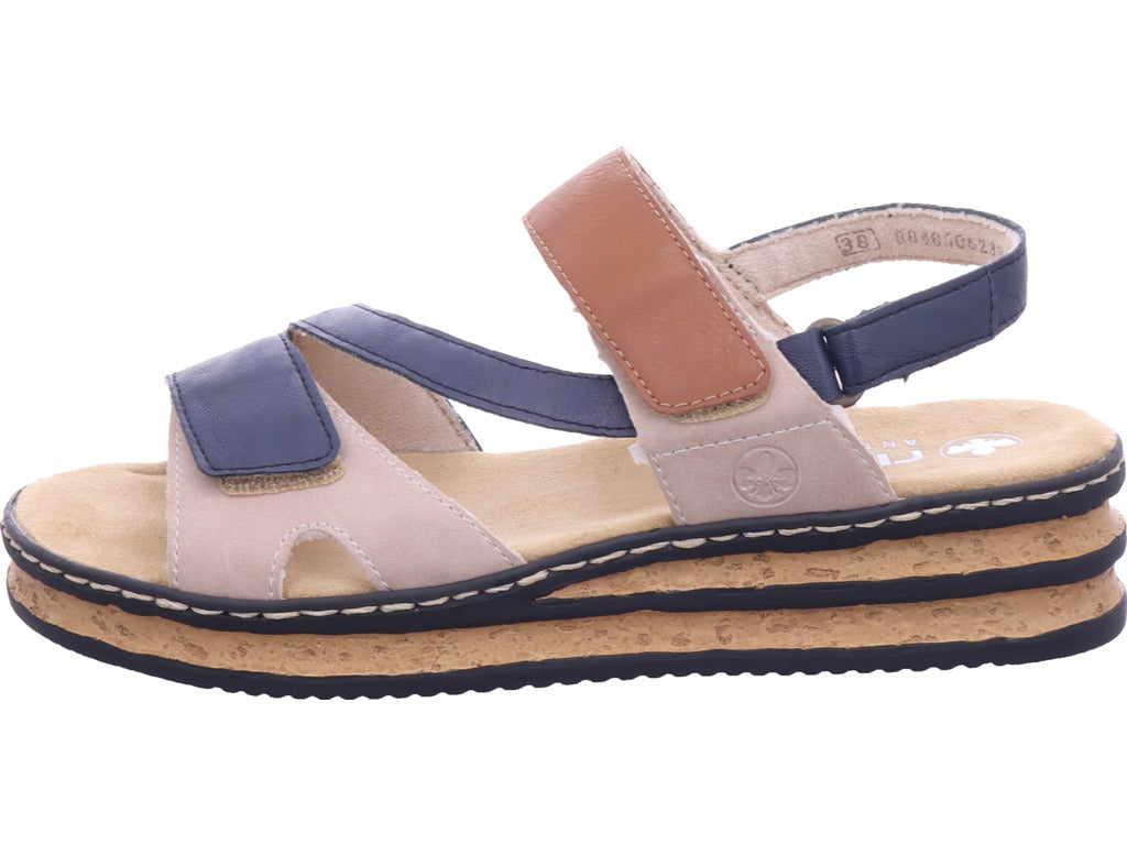 Rieker Damen Sandalette Fsk Damen Sandalen in blau