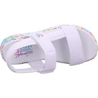 SKECHERS Girls' Uno Lite Sandal in white