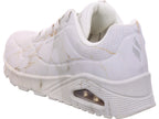 SKECHERS Damen Sneaker Uno Marbel in weiß