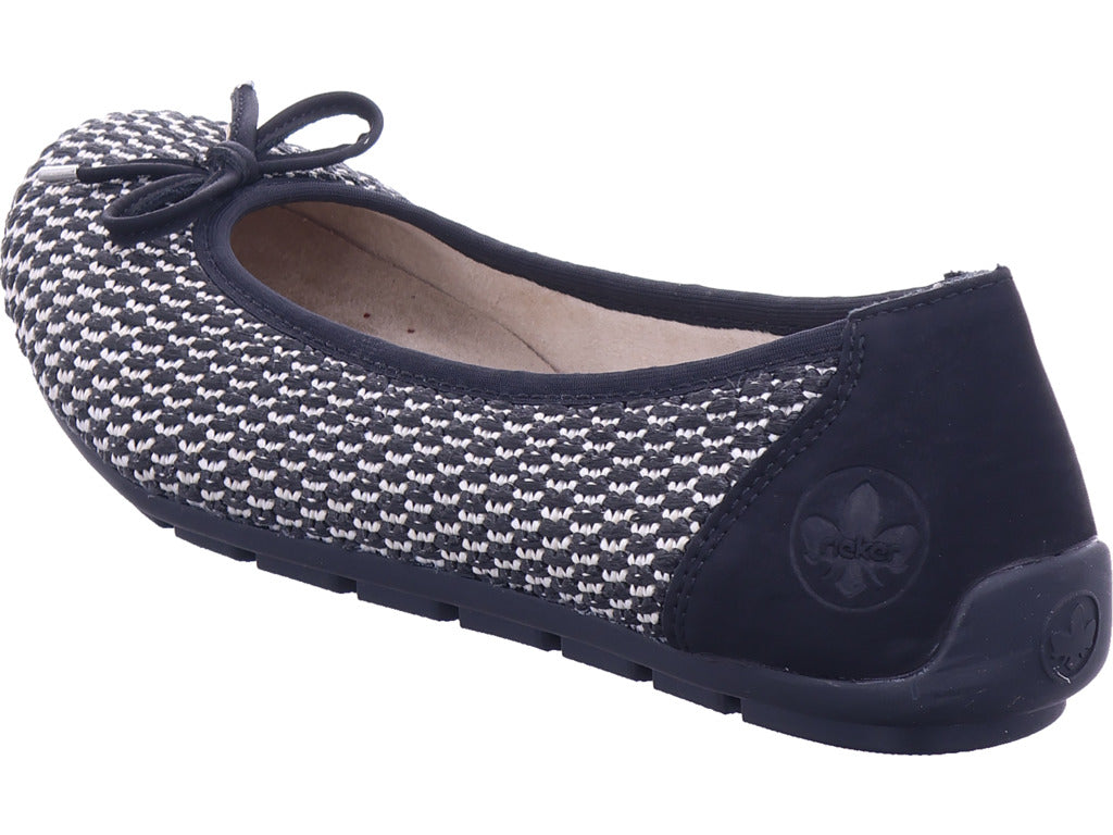 Rieker Damen Ballerina  in schwarz