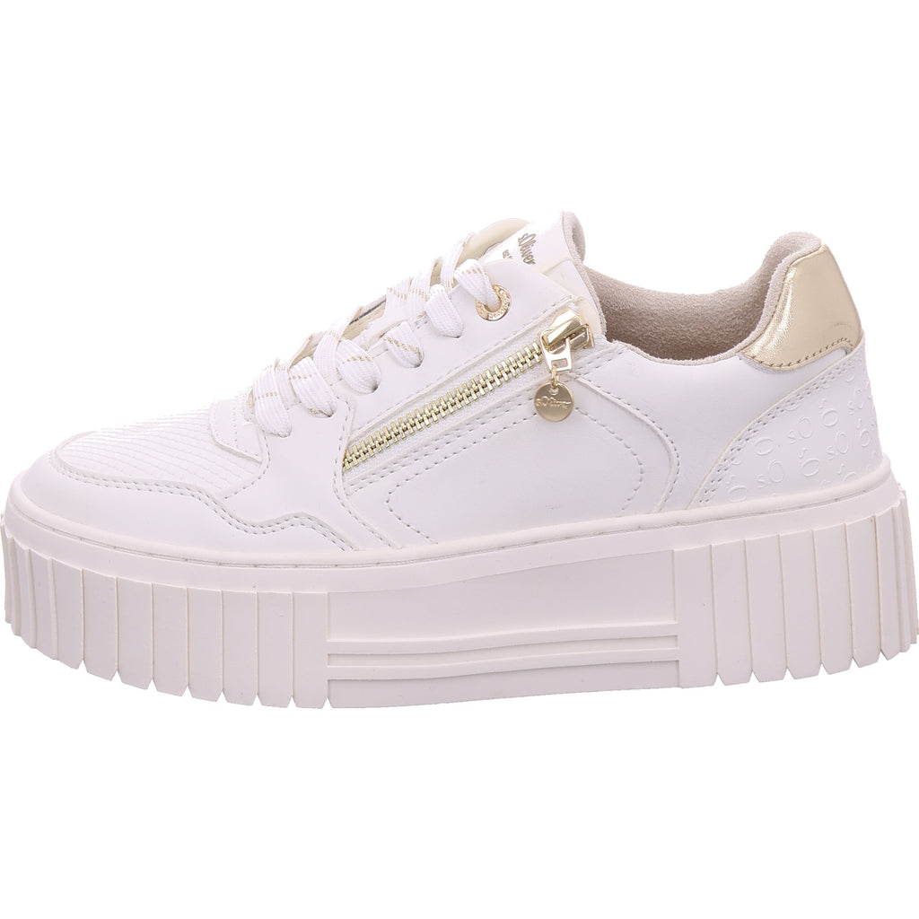 s.Oliver women's sneakers in white