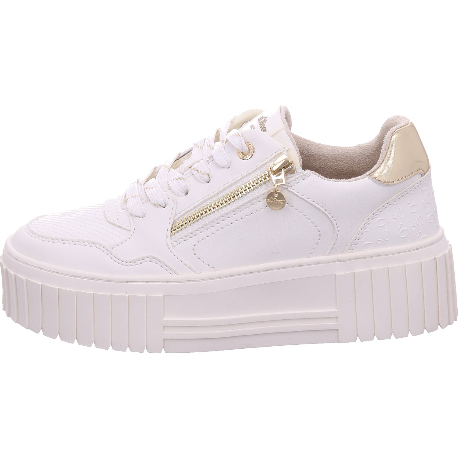 s.Oliver women's sneakers in white
