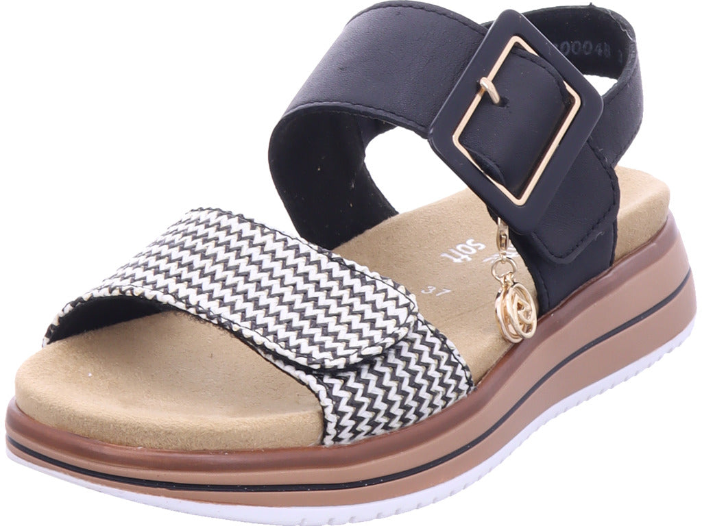Remonte Damen Pantolette Remonte Sandale in schwarz