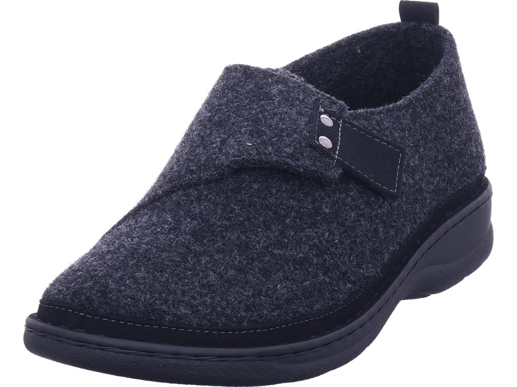 Varomed Herren Hausschuh Bruce Slipper in schwarz