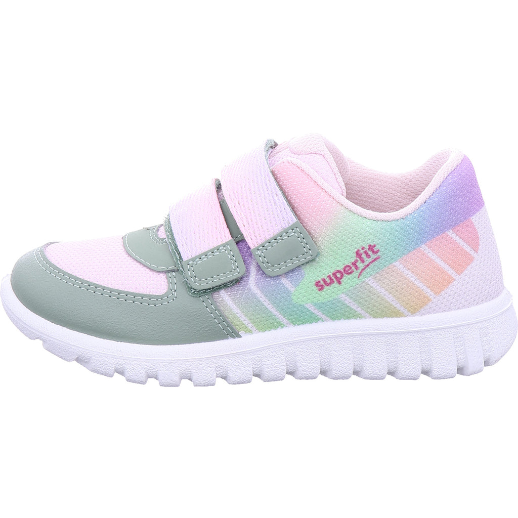 Dívčí polobotky Superfit Sport7 Mini v zelené barvě