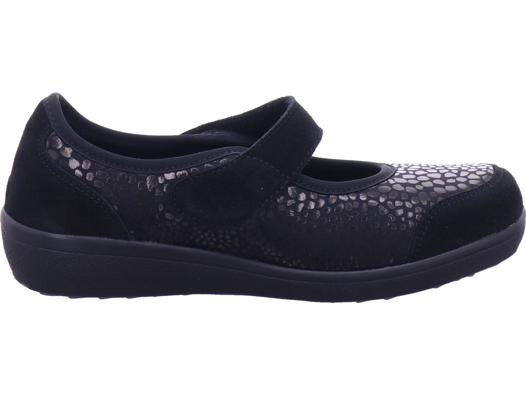 Varomed Damen Ballerina Sevilla Schwarz in schwarz