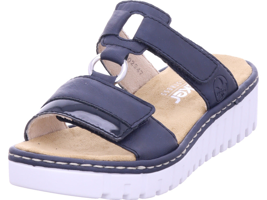 Rieker Women's Mule Fsk Women's Sandals in Blue