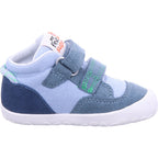 Superfit Jungen Barfußschuhe Stiefelette Leder \ Flummi in blau