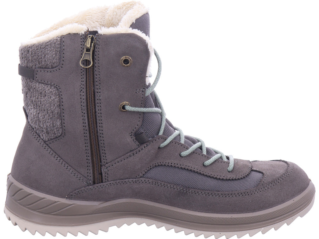 lowa Damen Moonboots Ella Gtx Hi Jr in grau