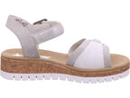 Rieker Damen Sandalette Fsk Damen Sandalen in grau