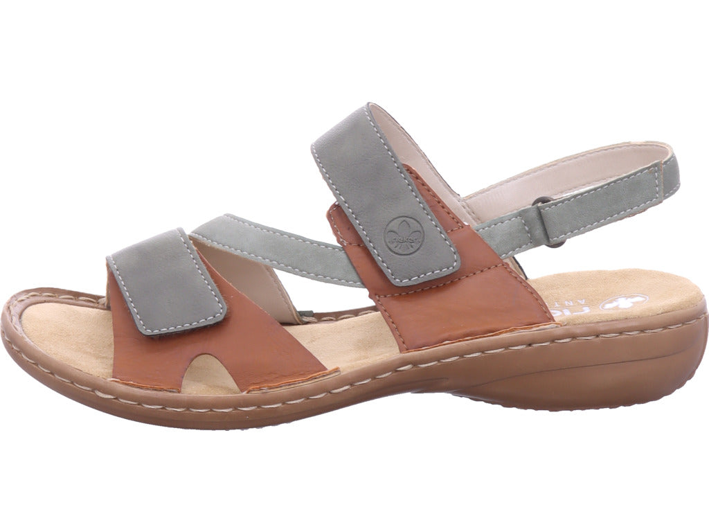 Rieker Damen Sandalette Fsk Damen Sandalen in grün