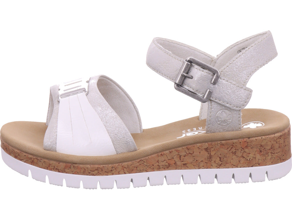Rieker Damen Sandalette Fsk Damen Sandalen in grau