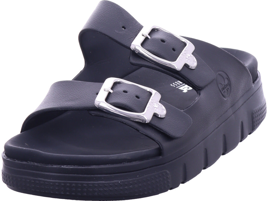 Rieker women's mule Fsk women's sandals in black