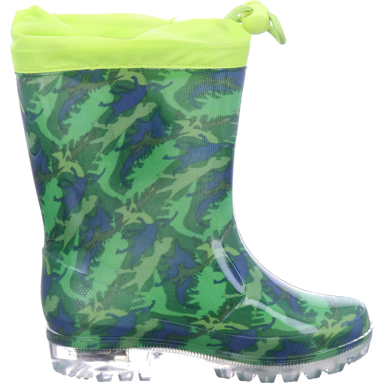 Silver Int Disney Boys' Dino Green Rubber Boots