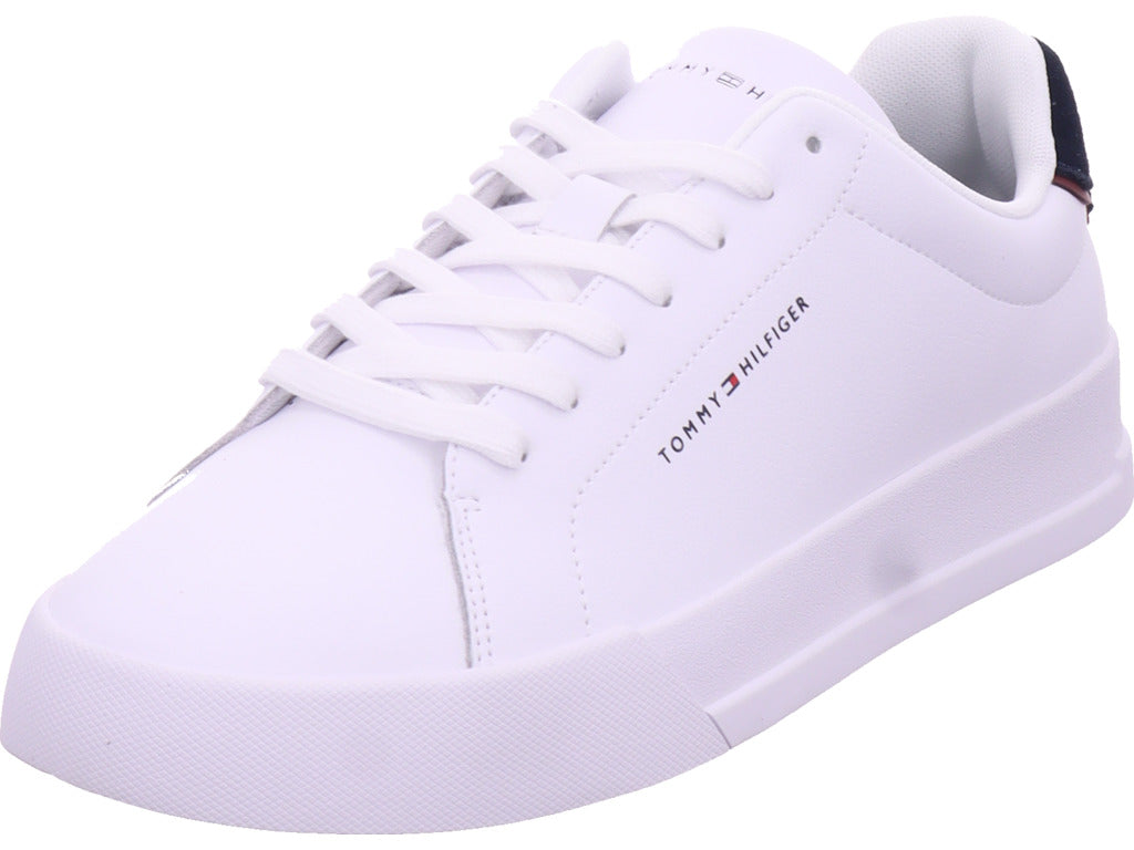 Tommy Hilfiger Men's Trainers Th Court Lth Detail in white