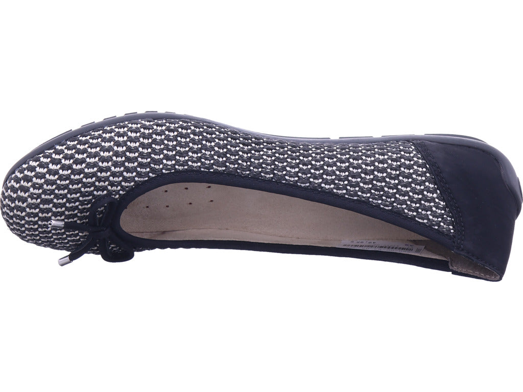 Rieker Damen Ballerina  in schwarz