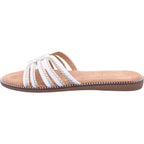 Planet Footwear Dámské pantofle v bílé barvě