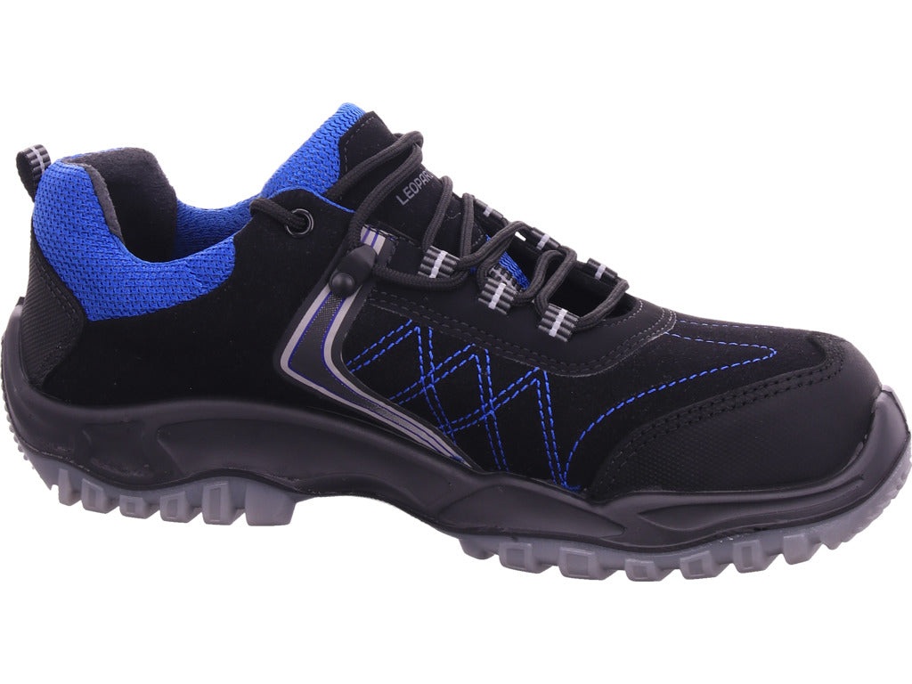 Leopard Herren Arbeitsschuh Sicherheitshalbschuh Gel S3 in schwarz