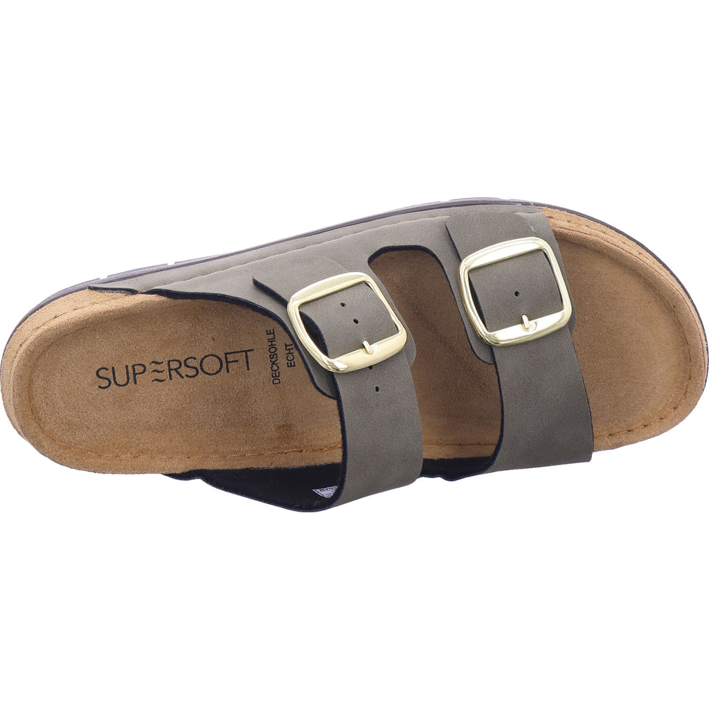 Dámské pantofle Planet Footwear v zelené barvě