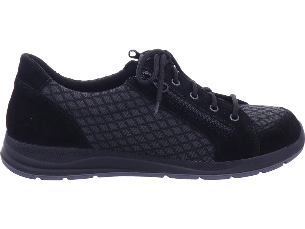 Varomed Herren Halbschuh Houston Schnürschuh Weite K in schwarz