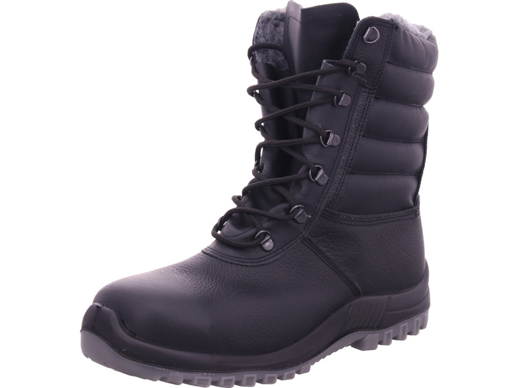 Leopard Men's Safety Shoe Winter Lace-Up Boots S3 in Black