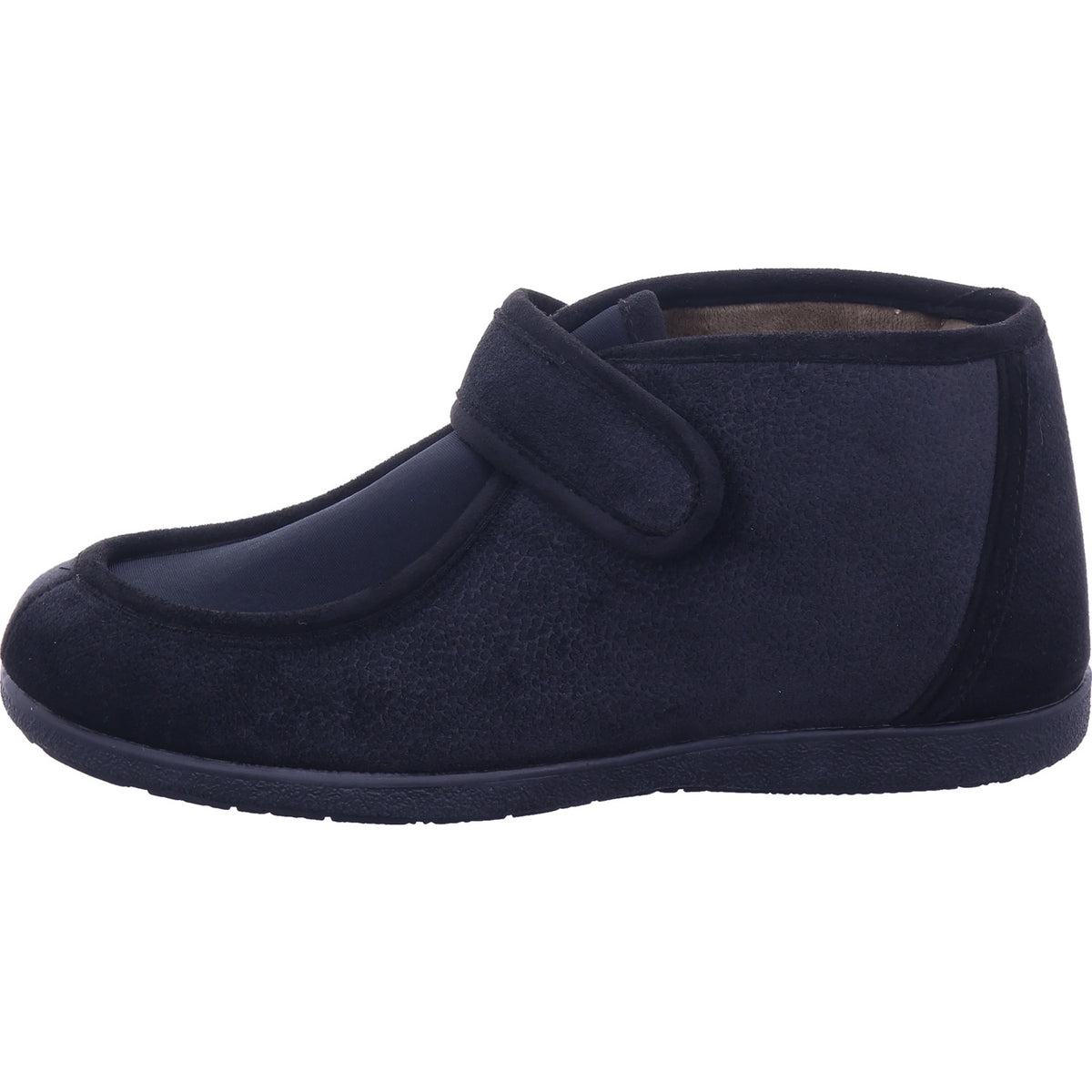 Florett Damen Hausschuh Maxi Klettstiefel in schwarz