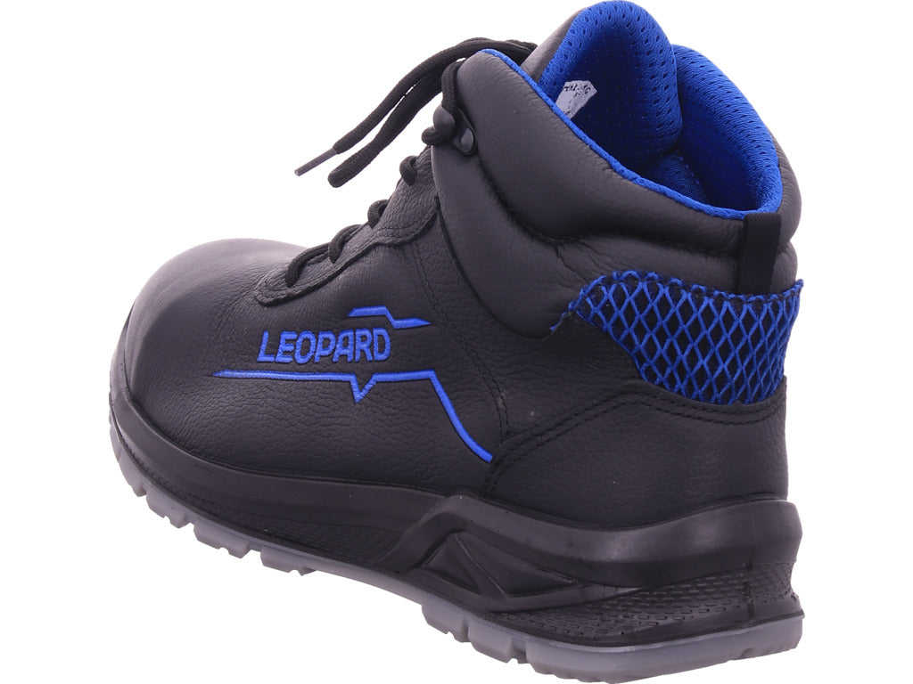 Pánské pracovní boty s leopardím vzorem v černé barvě