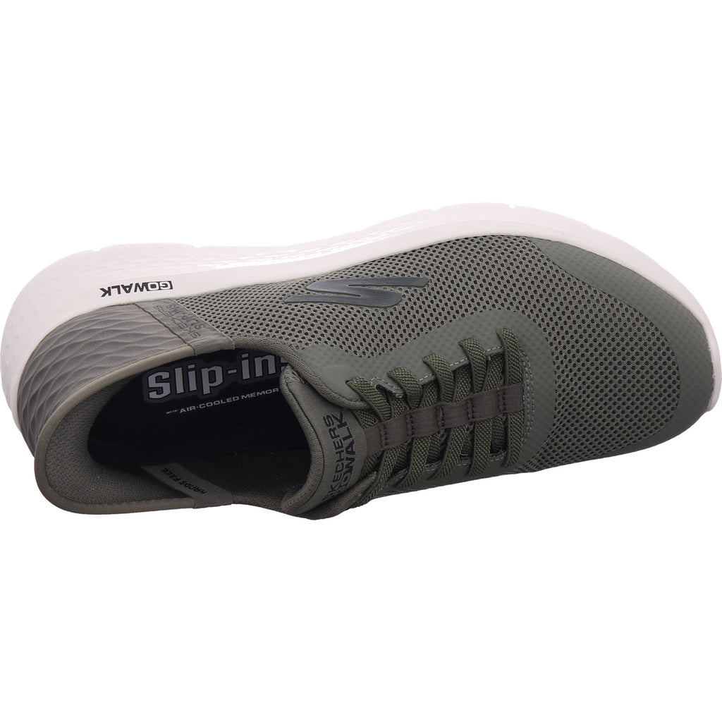 SKECHERS Pánské nazouváky Go Walk Flex v zelené barvě