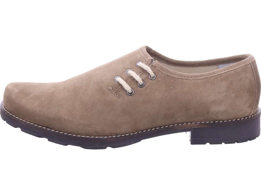 Esgano Herren Halbschuh Haferlschuhe in beige
