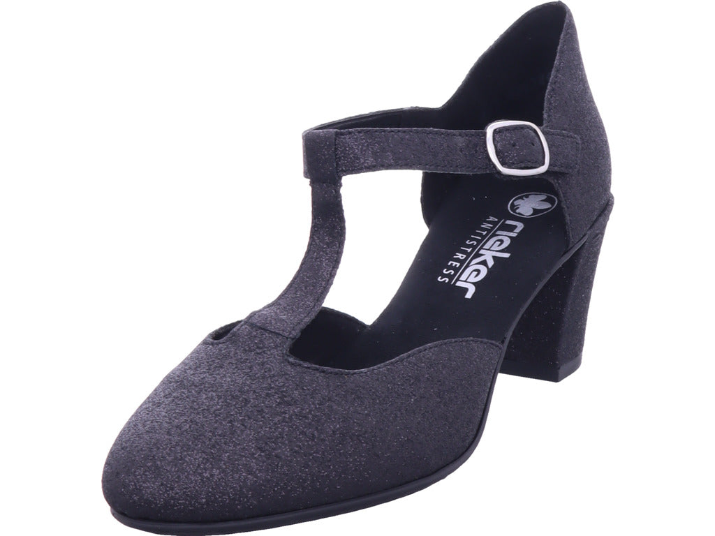 Rieker Damen Pump Fsk Damen Halbschuhe in schwarz