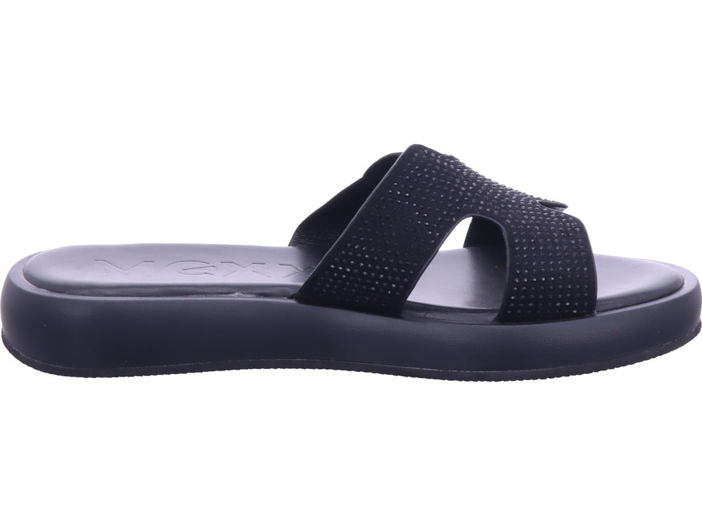 Mexx Damen Pantolette Lotus in schwarz