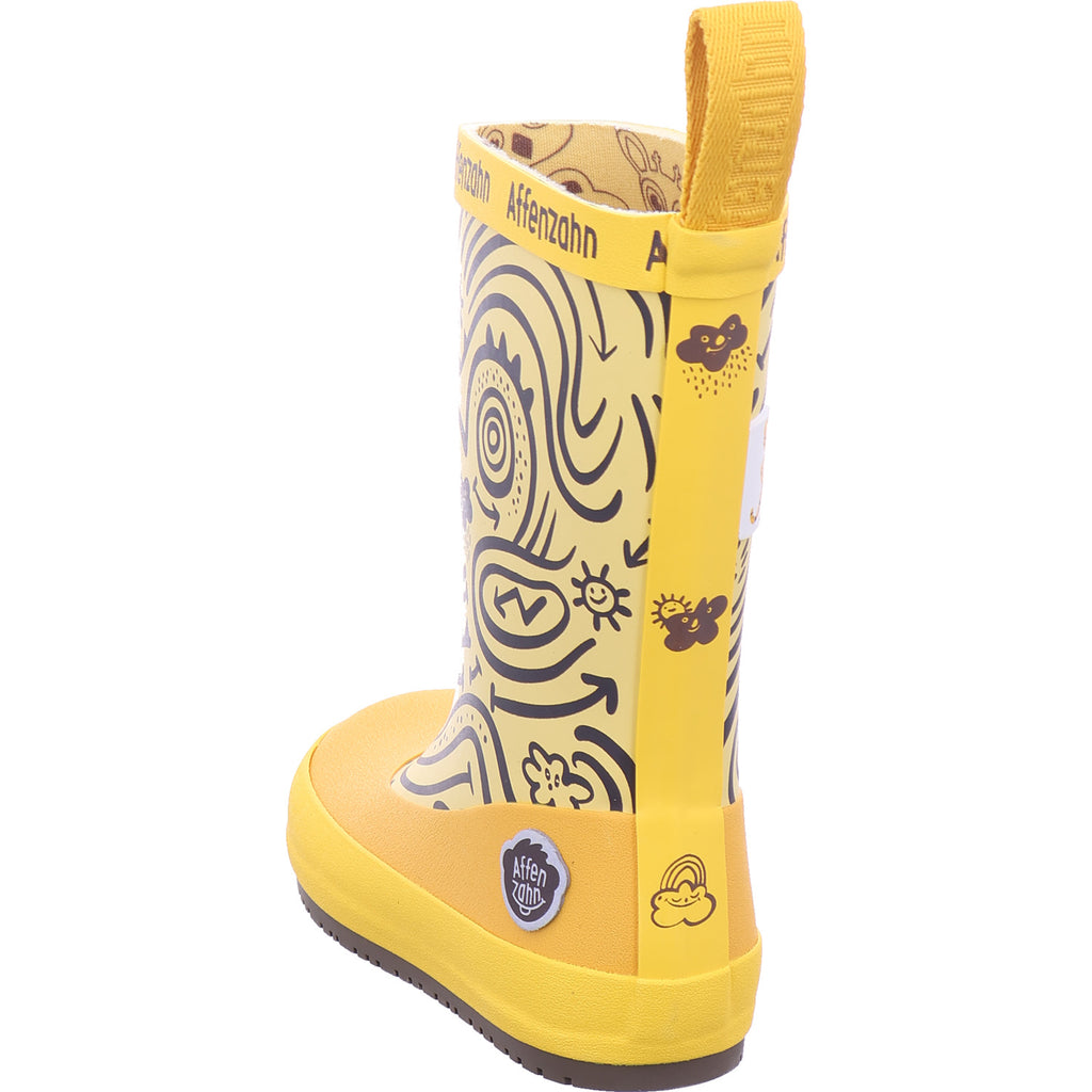 Affenzahn Jungen Gummistiefel Rainboot Vegan Plashy Tiger in gelb