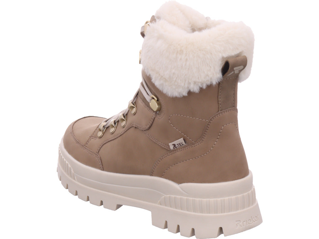 Rieker Damen Winterstiefel Hwk Damen Stiefel in beige