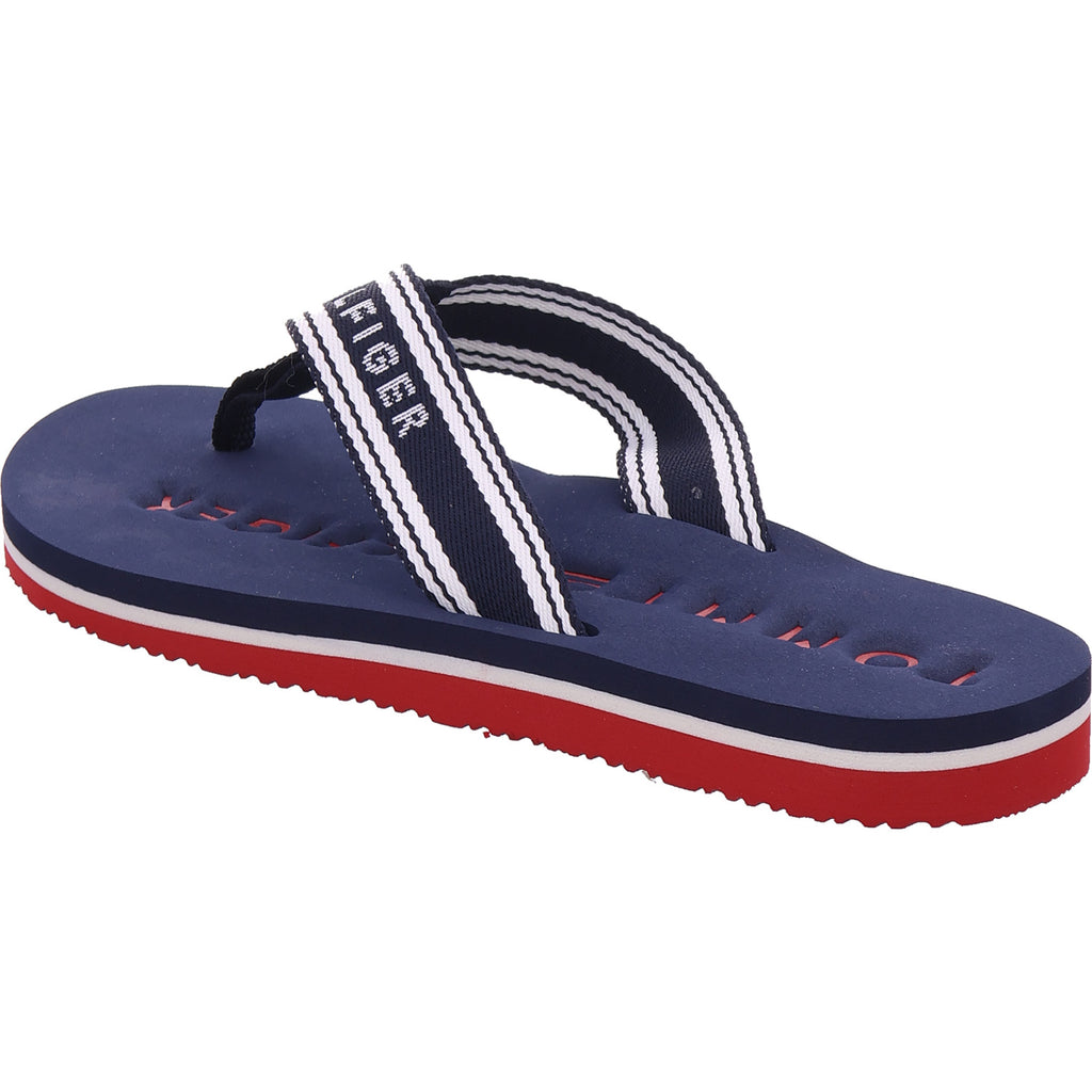 Tommy Hilfiger Dámské pantofle Th Webbing Summer Sandal v modré barvě