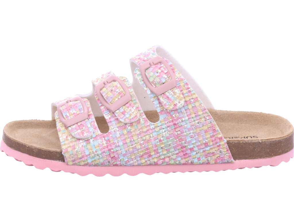 Planet Footwear Girls Deep Footbed Sandals in Rose