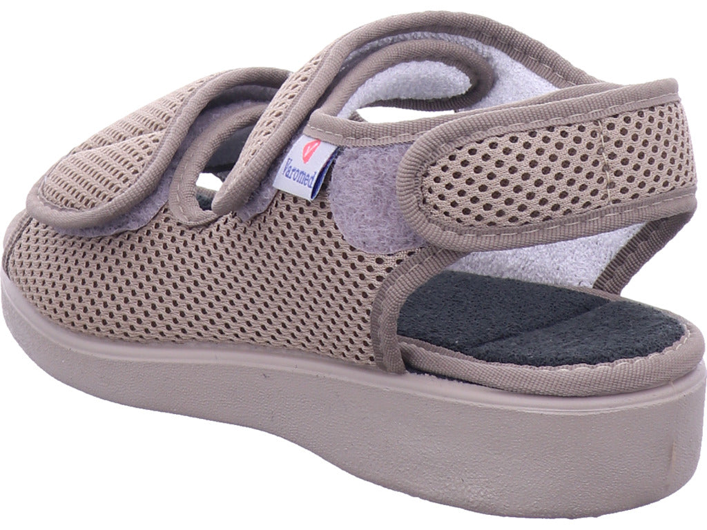 Varomed Unisex - Adult Slipper Genua Velcro Shoe in beige