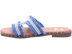 Ilc-hoes Women's Mule in Blue