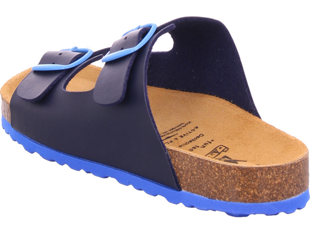 Lico Jungen Hausschuh Bioline Kids in blau