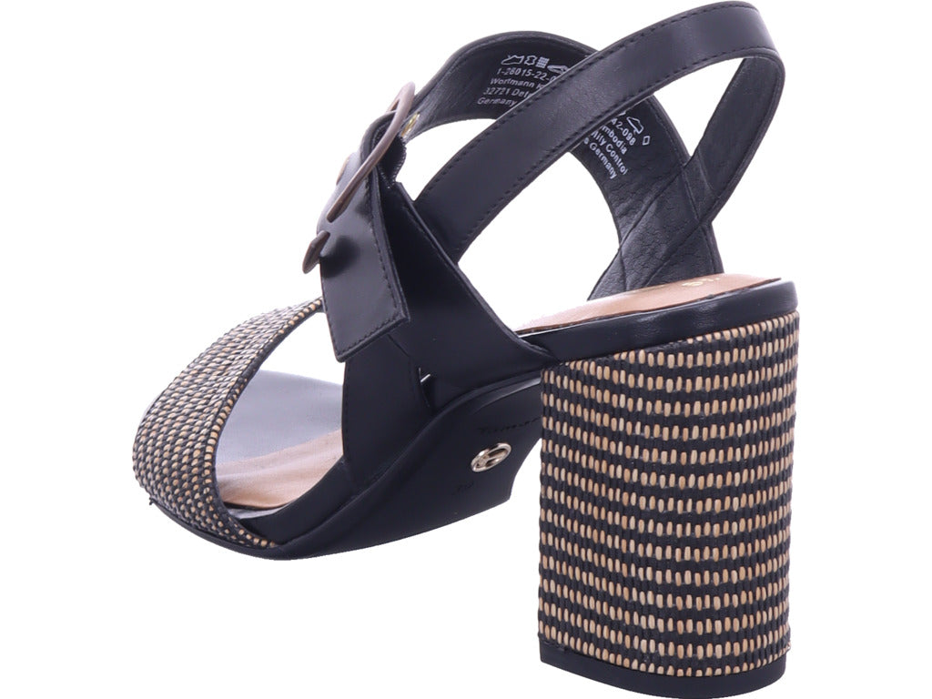 Tamaris Damen Sandalette  in schwarz