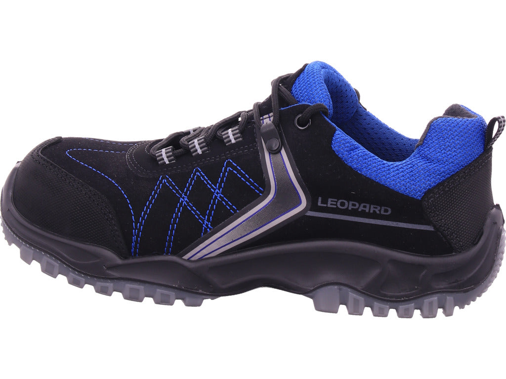 Leopard Herren Arbeitsschuh Sicherheitshalbschuh Gel S3 in schwarz