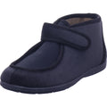 Florett Damen Hausschuh Maxi Klettstiefel in schwarz