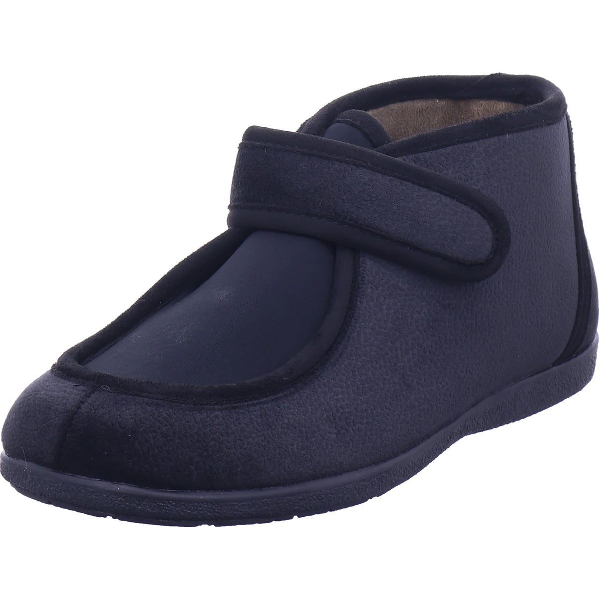 Florett Damen Hausschuh Maxi Klettstiefel in schwarz