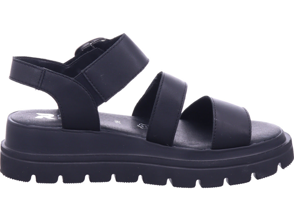 Rieker Damen Sandalette Fsk Damen Sandalen in schwarz