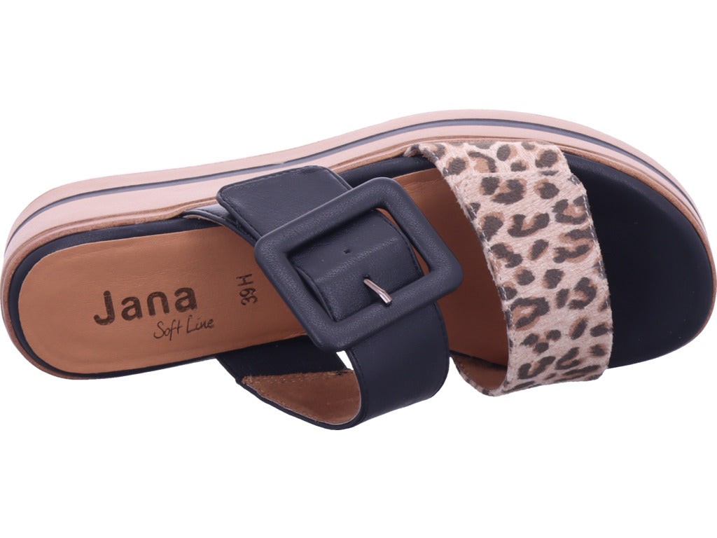 Jana Damen Pantolette  in braun