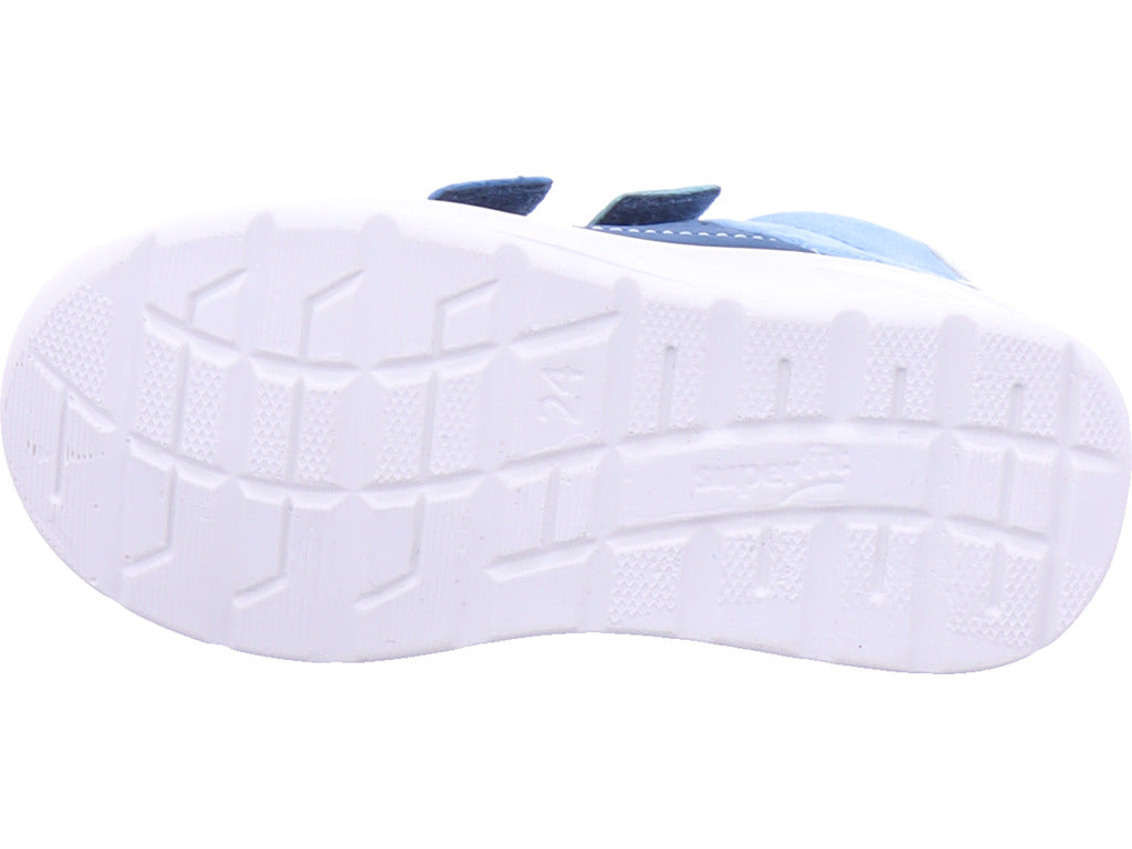 Superfit Jungen Lauflernschuh Stiefelette Leder \ Breeze in blau