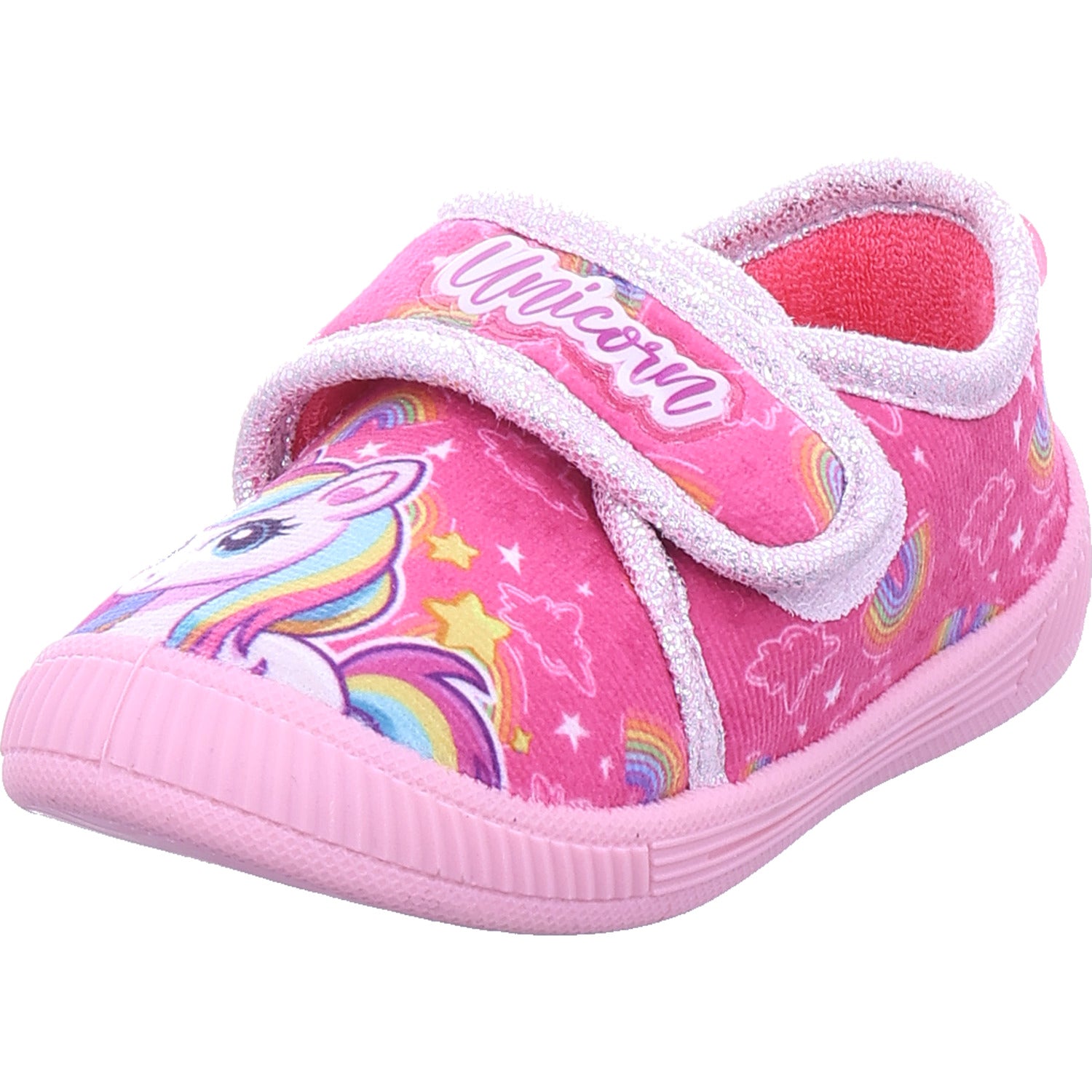 Silver Int Disney Women's Unicorn Slippers in Pink