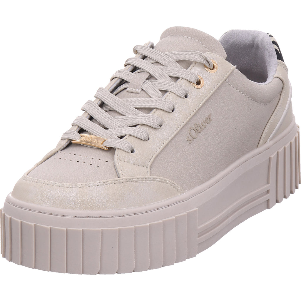 s.Oliver women's sneakers in beige