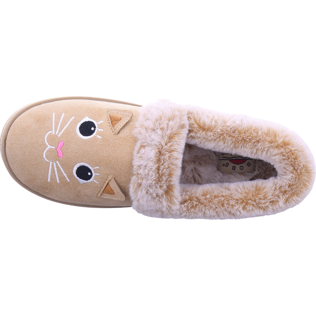 SKECHERS Damen Hausschuh Bobs Too Cozy in beige