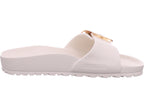 Birkenstock Women's Bathing Slipper Madrid Big Buckle Eva in White