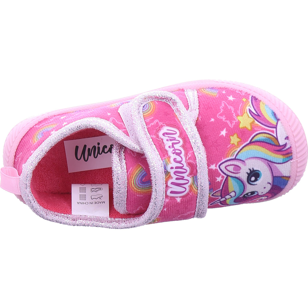 Silver Int Disney Women's Unicorn Slippers in Pink